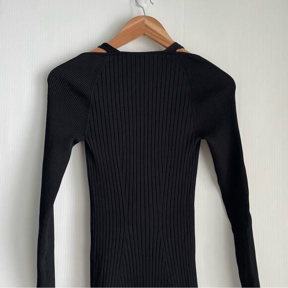 Jonathan Simkhai Esperanza compact cutout shawl dress ribbed stretch fit size XS - Picture 9 of 13